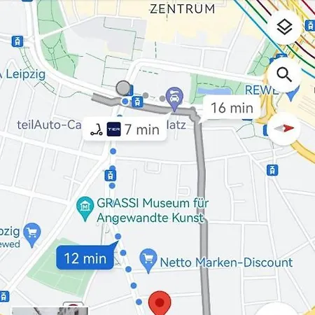 Apartament Fewo Am Grassi Museum Lipsk